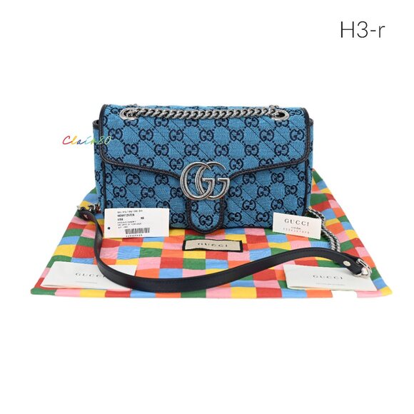 Gucci GG Marmont Multicolor Canvas Shoulder Bag - Picture 5 of 10